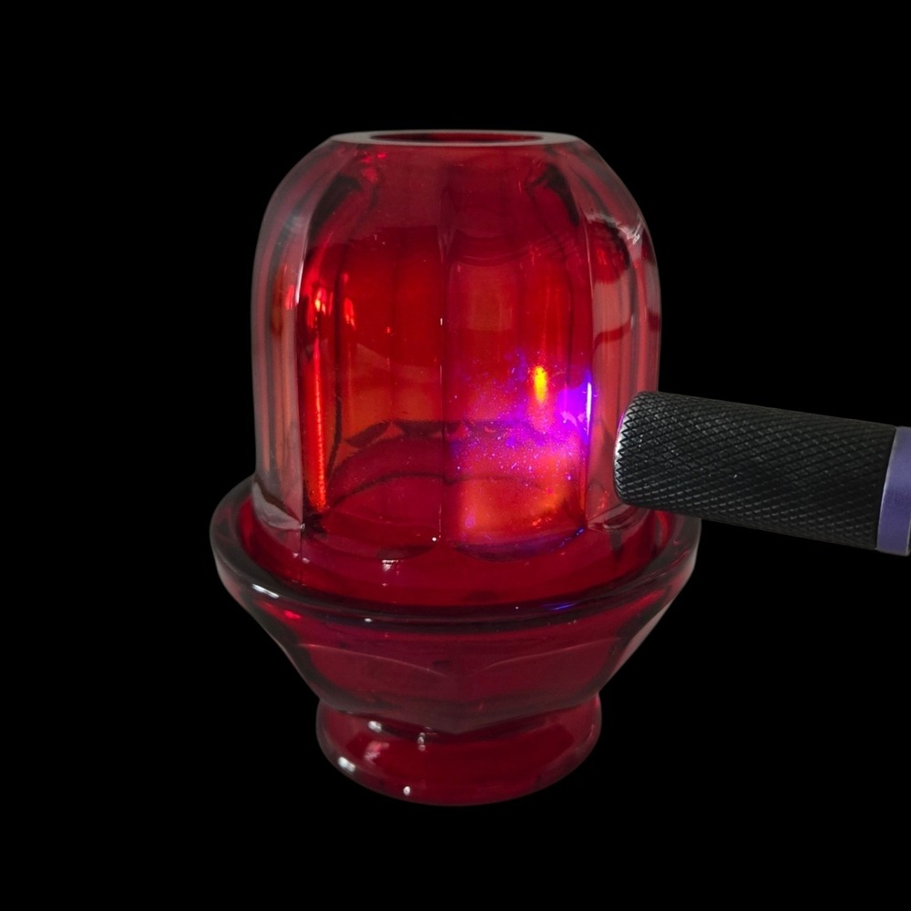 Vintage Rare Viking Ruby Red Glass Arlington Glimmer Fairy Lamp